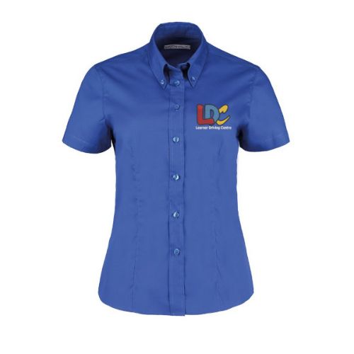 LDC Kustom Kit Women's Corporate Oxford Blouse Short-Sleeved (Tailored Fit)